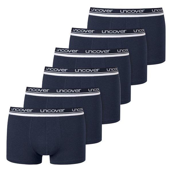 6er Pack Basic - Retro Shorts Pant Herren Marine XXL