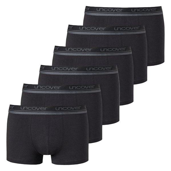 6er Pack Basic - Retro Shorts Pant Herren Schwarz L von Uncover by Schiesser