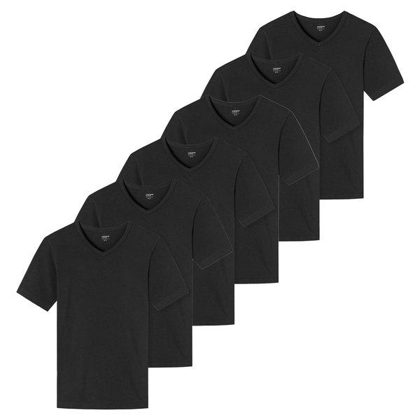 6er Pack Basic - Unterhemd Shirt Kurzarm Herren Schwarz 3XL von Uncover by Schiesser