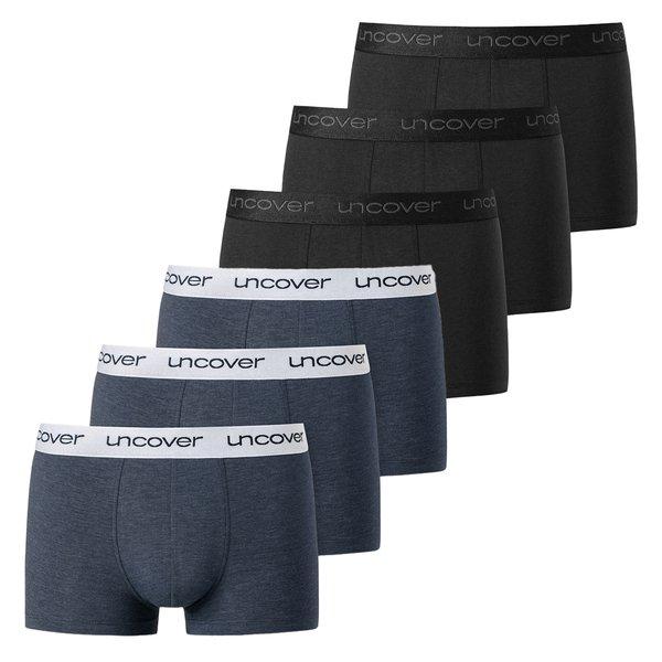 6er Pack Basic - Retro Shorts Pant Herren Nachtblau S von Uncover by Schiesser