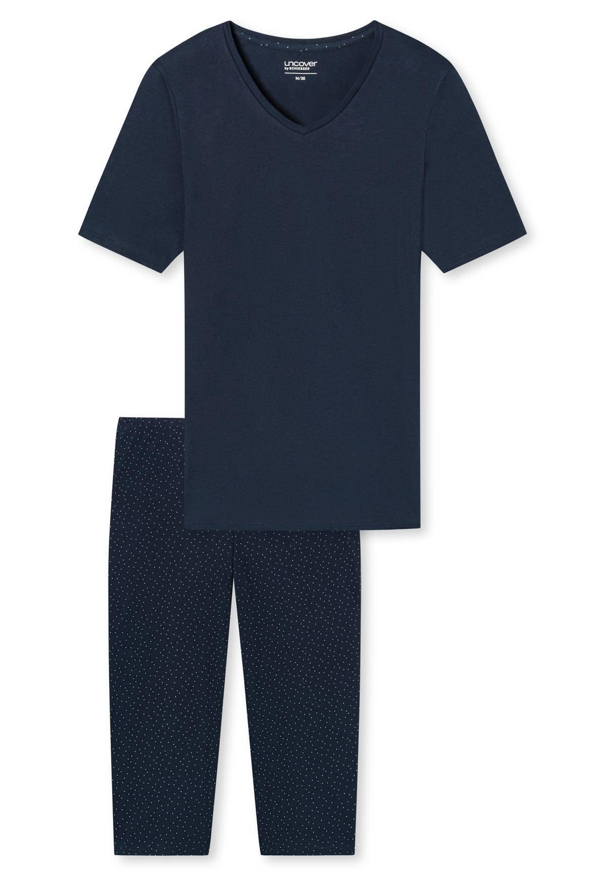 Pyjama Bequem Sitzend Damen Blau S von Uncover by Schiesser