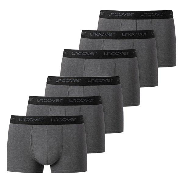 6er Pack Basic - Retro Shorts Pant Herren Grau S von Uncover by Schiesser