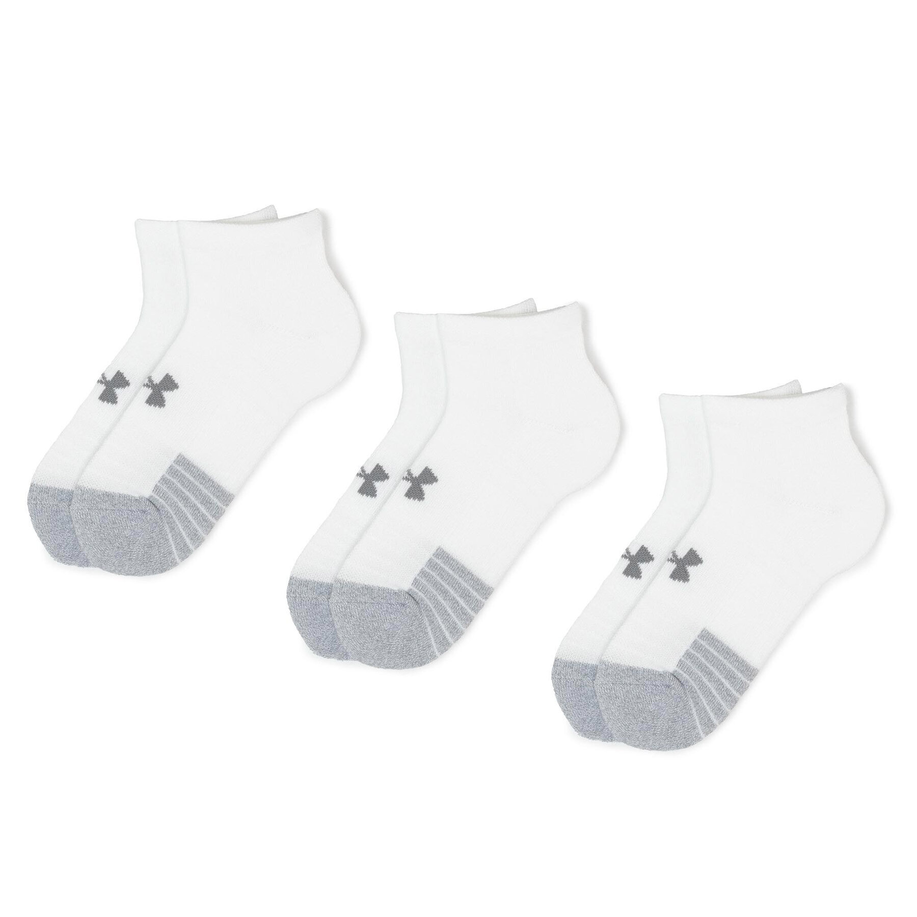 3er-Set niedrige Unisex-Socken Under Armour Heatgear Lo Cut Sock 1346753-100 White von Under Armour