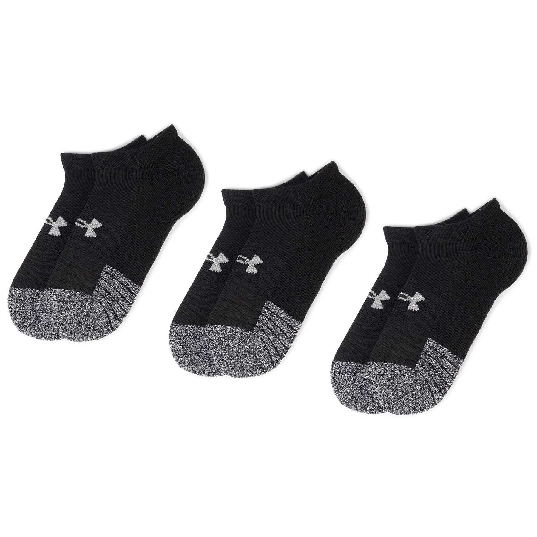 3er-Set niedrige Unisex-Socken Under Armour Heatgear No Show Sock 1346755-001 Black von Under Armour