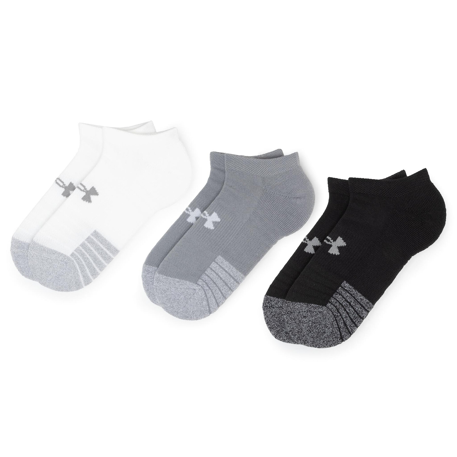 3er-Set niedrige Unisex-Socken Under Armour Heatgear No Show Sock 1346755-035 Gray von Under Armour