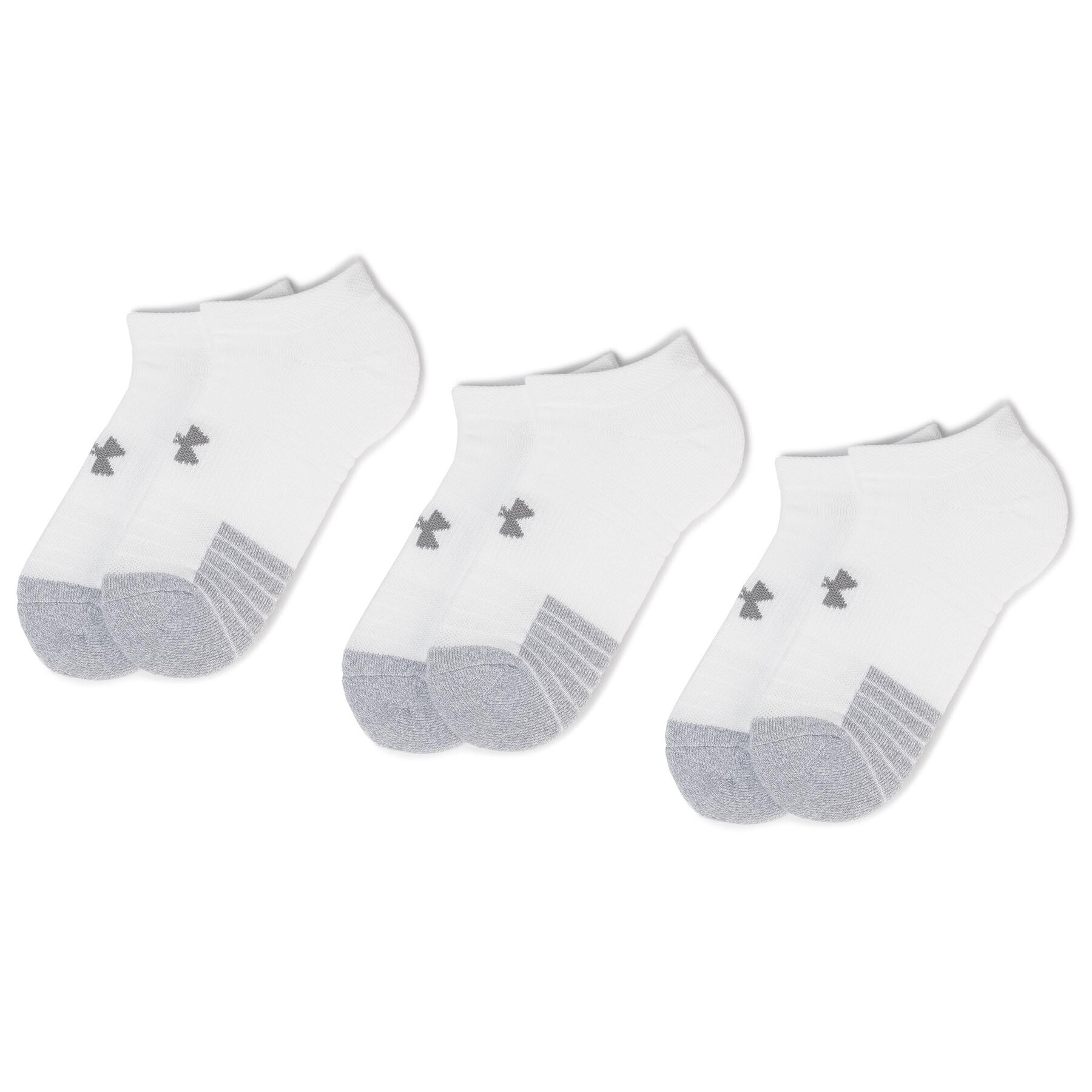 3er-Set niedrige Unisex-Socken Under Armour Heatgear No Show Sock 1346755-100 White von Under Armour