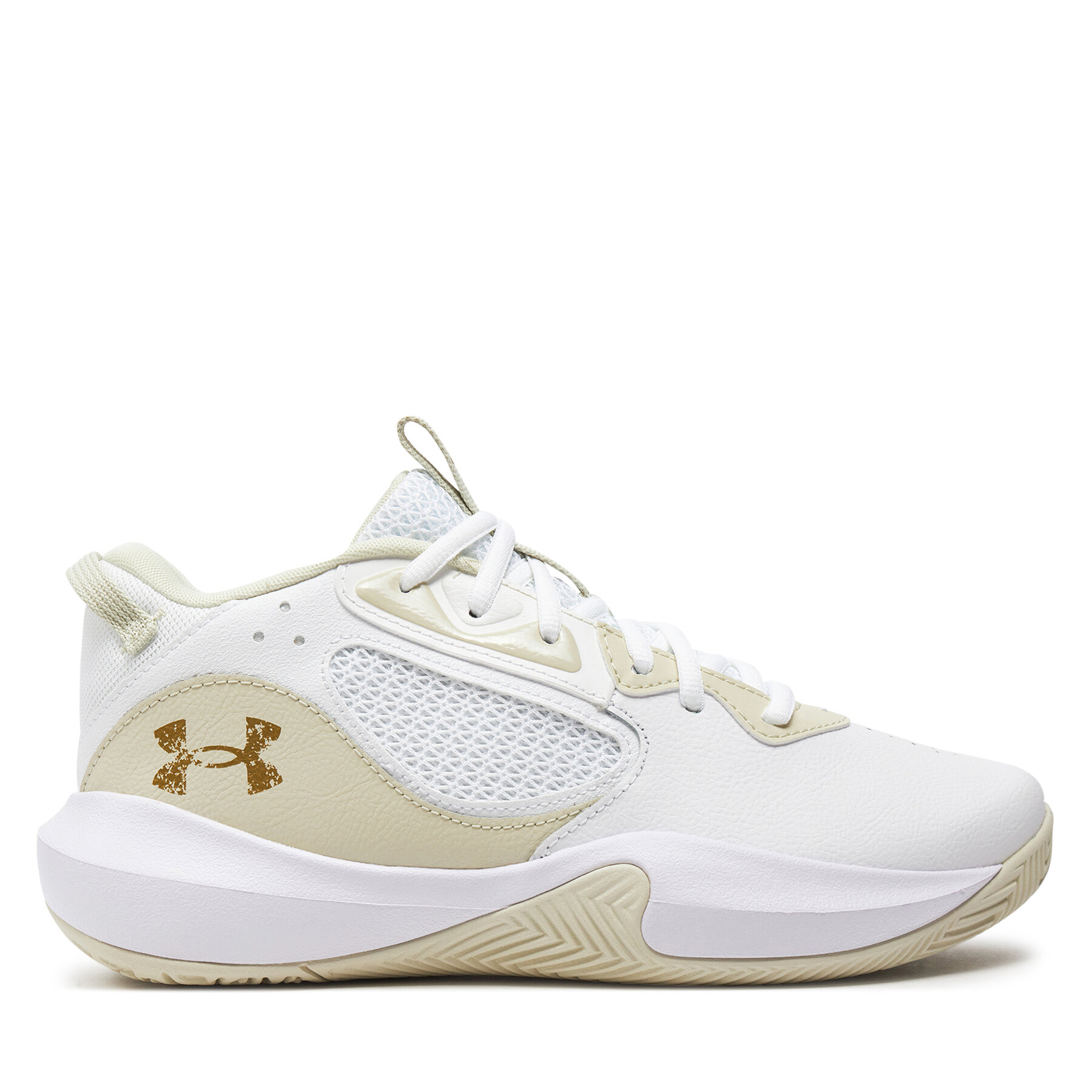 Schuhe Under Armour Ua Lockdown 6 3025616-103 White/Silt/Metallic Gold von Under Armour