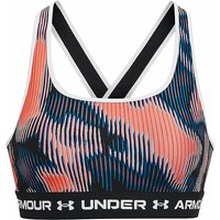 UNDER ARMOUR Damen Sport-BH Armour® Mid Crossback Print Medium Support orange | L von Under Armour