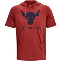 UNDER ARMOUR Herren Kurzarm-Hoodie Project Rock Terry rot | L von Under Armour