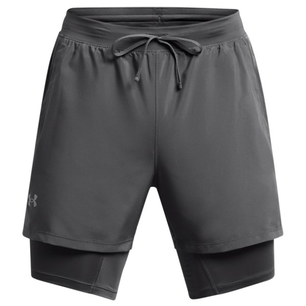 Under Armour - Launch 5'' 2-In-1 Short - Laufshorts Gr XXL grau von Under Armour