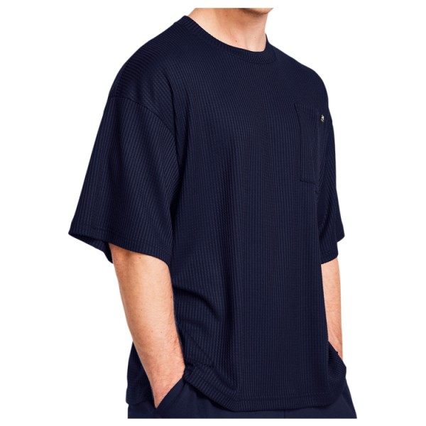 Under Armour - Rival Waffle Crew - T-Shirt Gr L - Regular blau von Under Armour