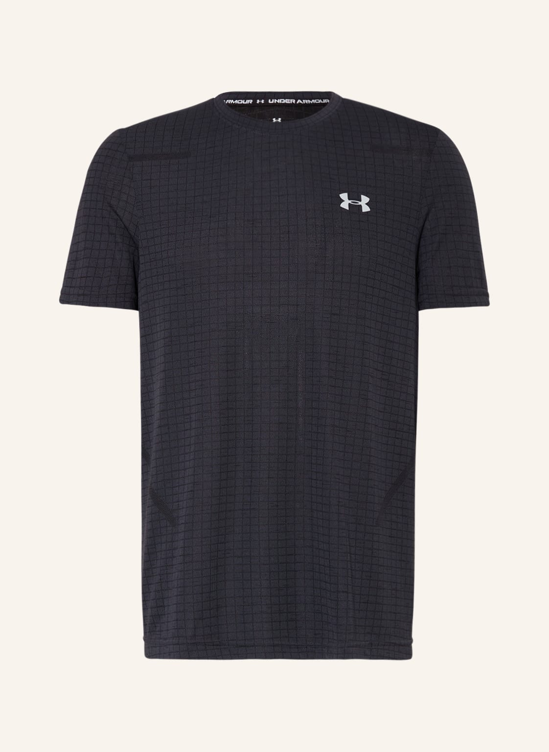 Under Armour T-Shirt Seamless Grid Mit Mesh schwarz von Under Armour