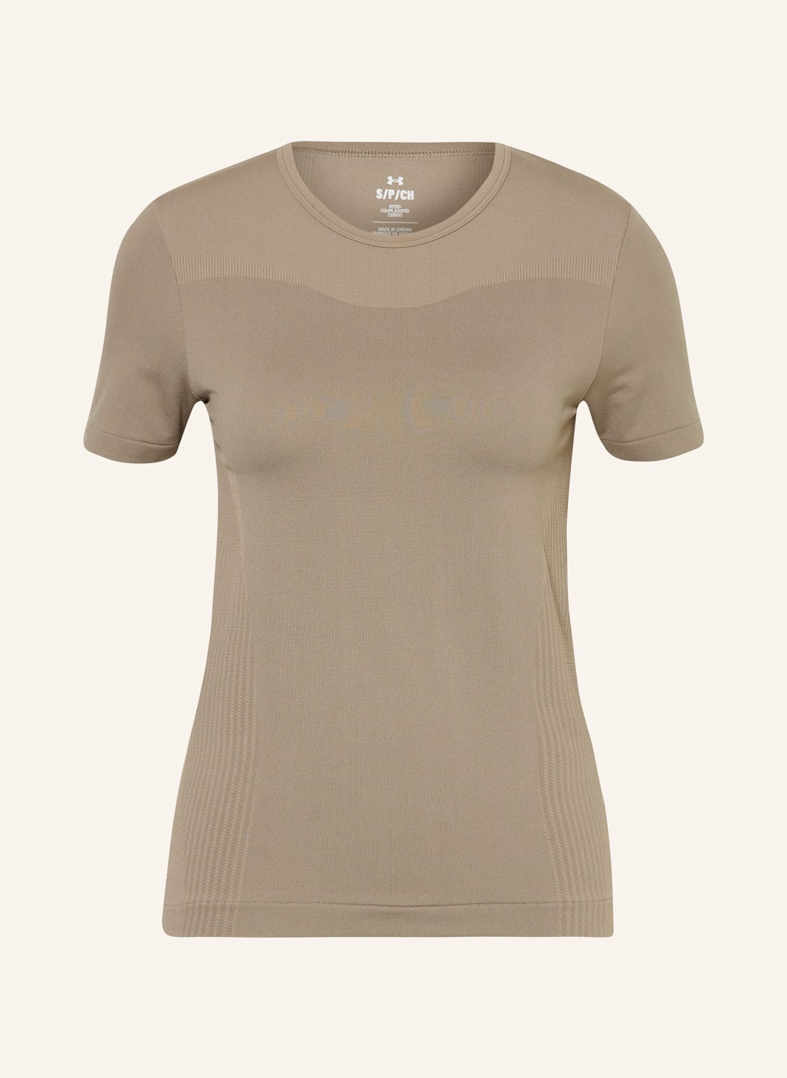 Under Armour T-Shirt Ua Rush™ Seamless Legacy beige von Under Armour