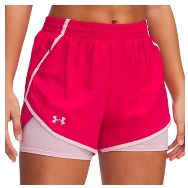 Under Armour - Women's Fly By 2-In-1 Short - Laufshorts Gr M rosa von Under Armour