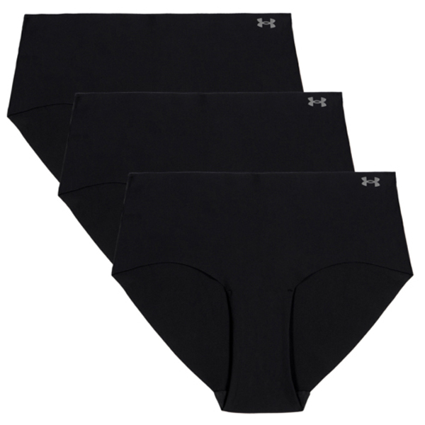 Under Armour - Women's Pure Stretch Solid Hipster Pants 3 Pack - Alltagsunterwäsche Gr XL schwarz von Under Armour