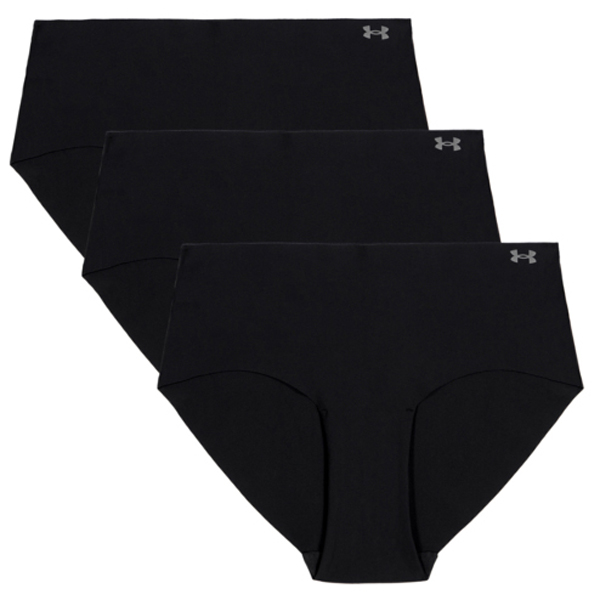Under Armour - Women's Pure Stretch Solid Hipster Pants 3 Pack - Alltagsunterwäsche Gr XS schwarz von Under Armour