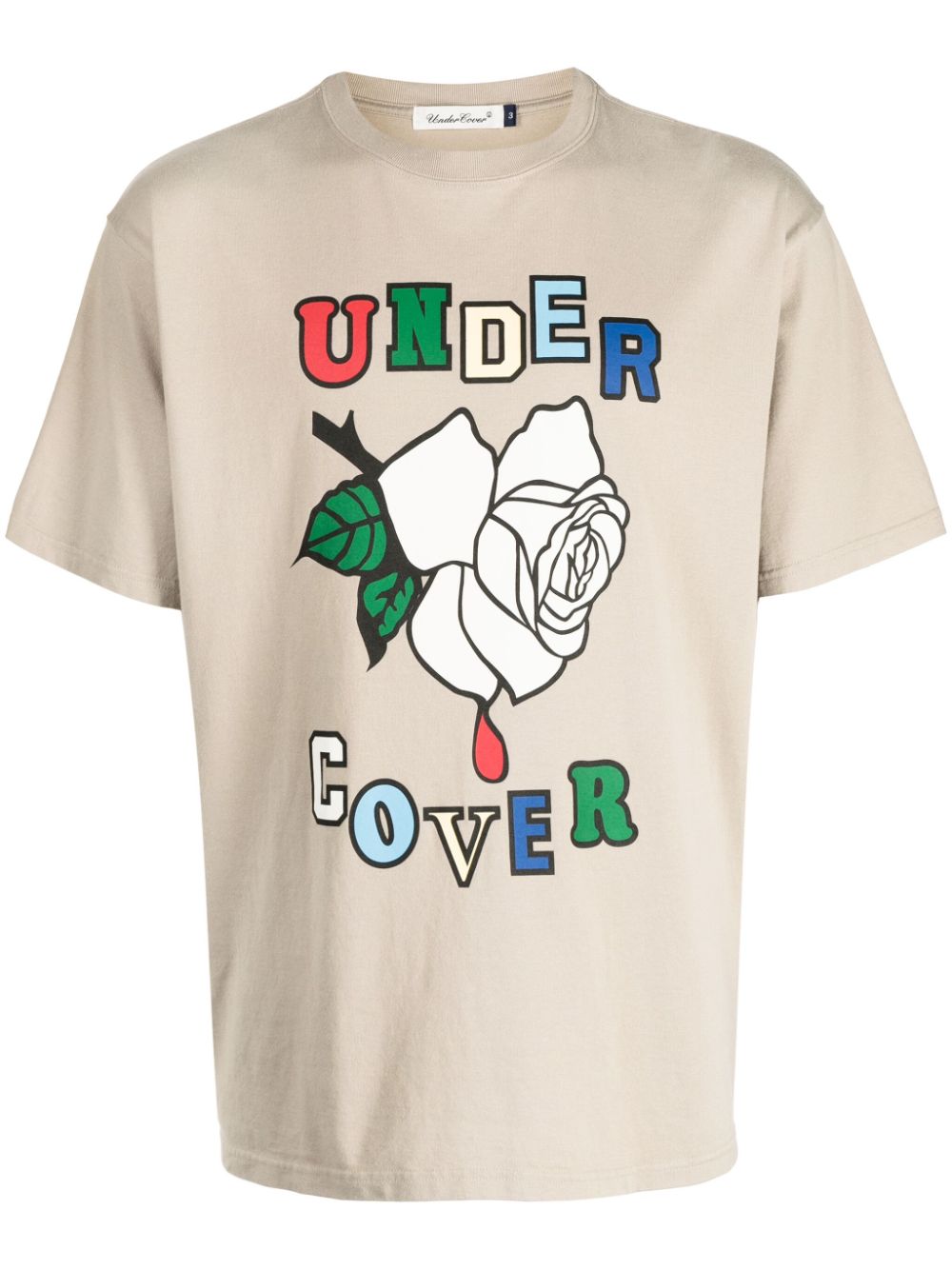 Undercover Rose cotton T-shirt - Brown von Undercover