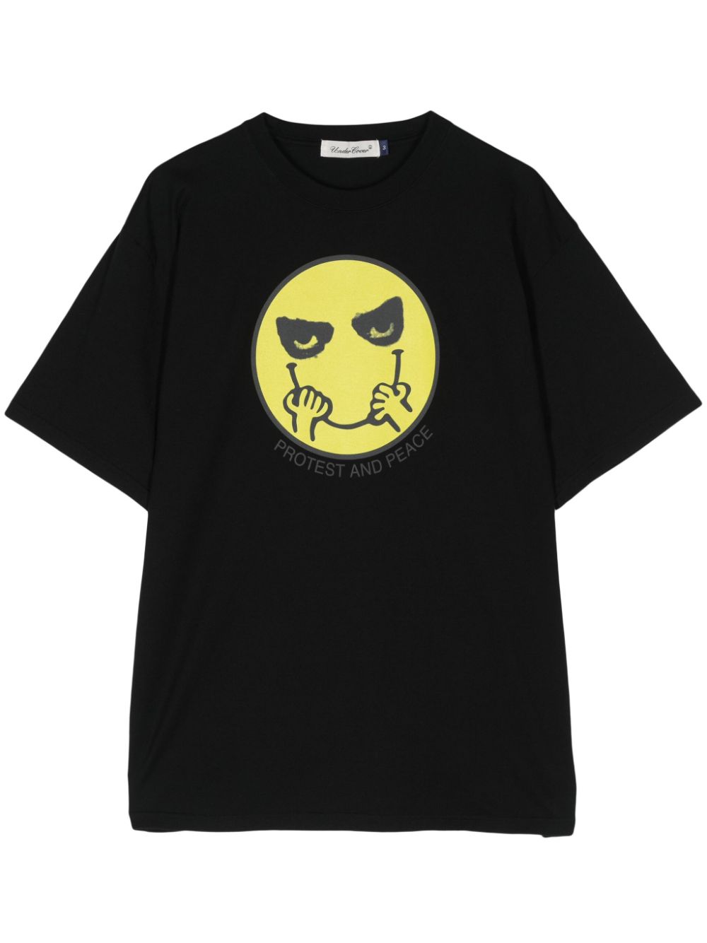Undercover Smiley graphic-print cotton T-shirt - Black von Undercover