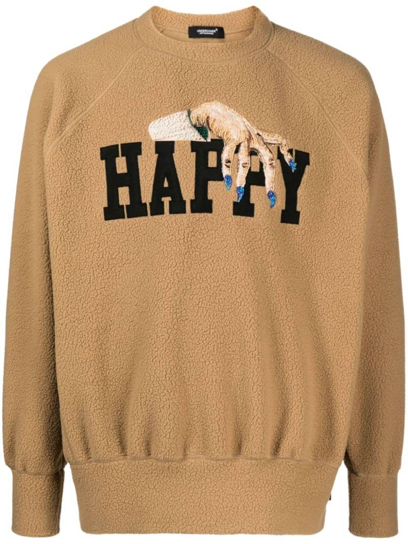 Undercover bead-embellished fleece sweatshirt - Brown von Undercover