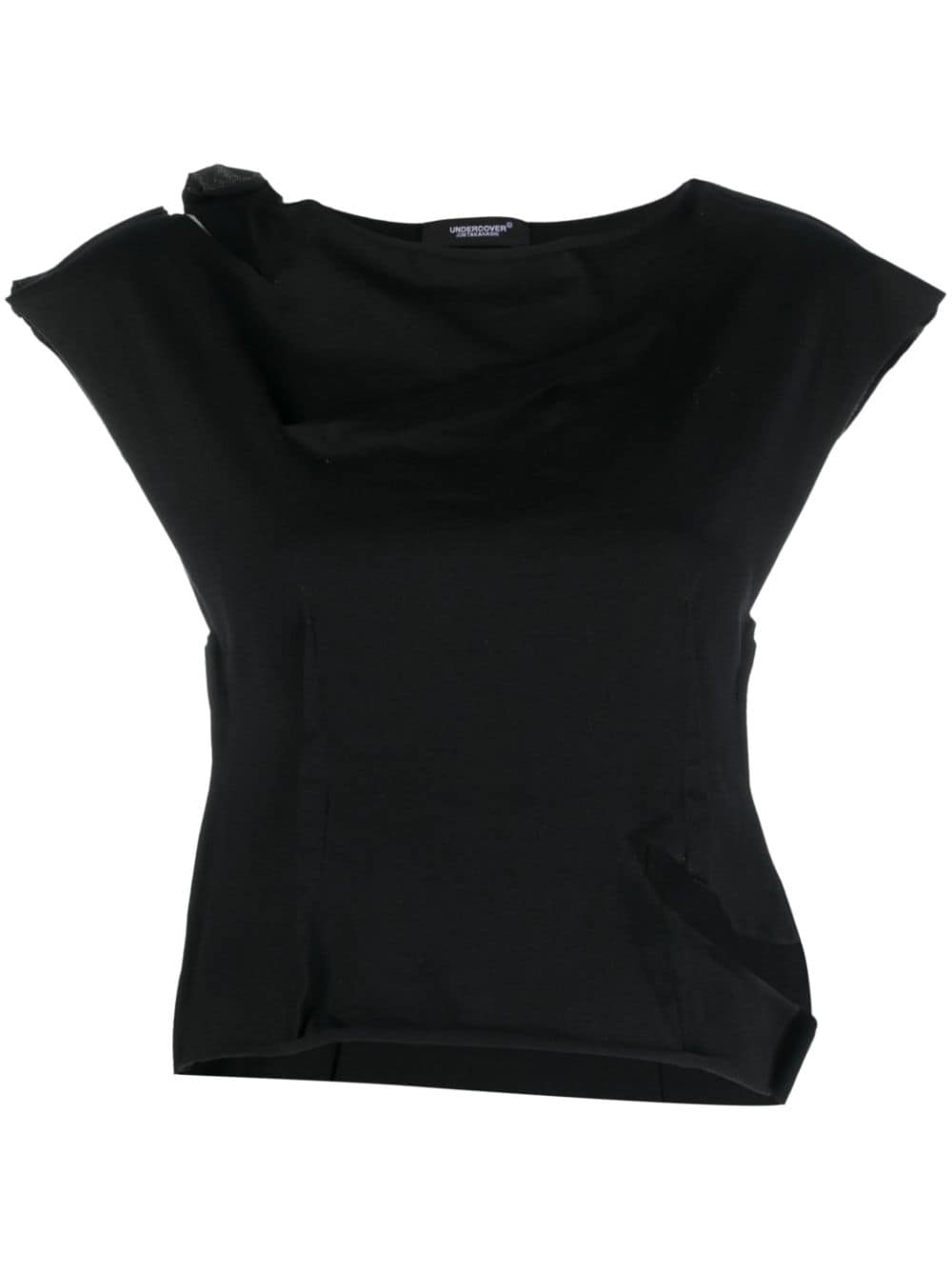 Undercover cut-out cotton T-shirt - Black von Undercover
