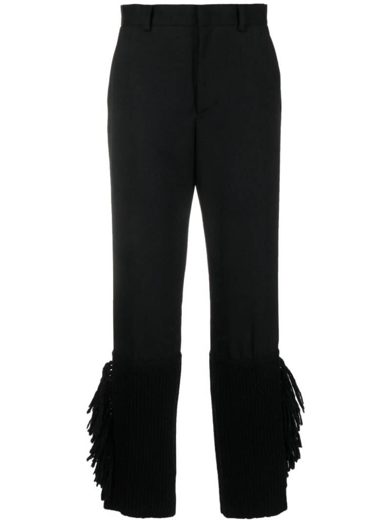 Undercover frayed-trim cropped trousers - Black von Undercover