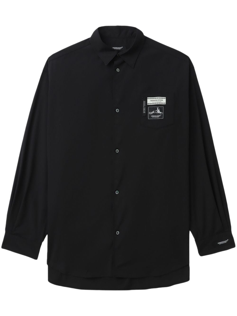 Undercover logo-patch cotton-blend shirt - Black von Undercover