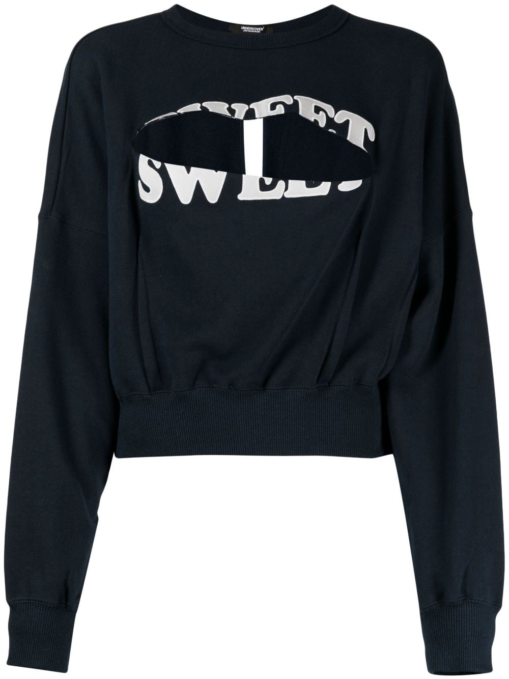 Undercover slogan-print cut-out detailing sweatshirt - Blue von Undercover