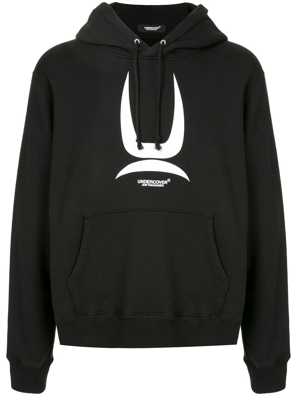 Undercover logo print hoodie - Black von Undercover