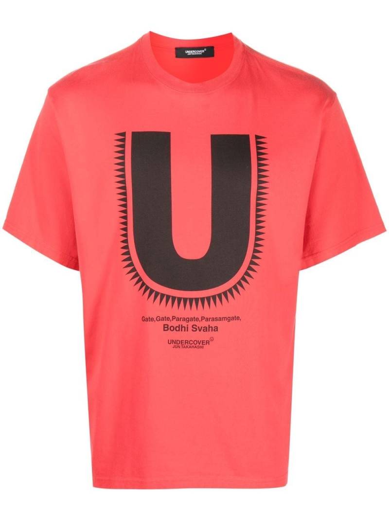 Undercover logo-print short-sleeved T-shirt - Red von Undercover