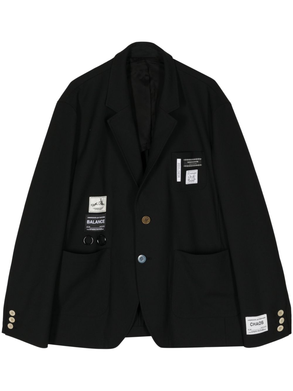 Undercover patch-detail single-breasted blazer - Black von Undercover