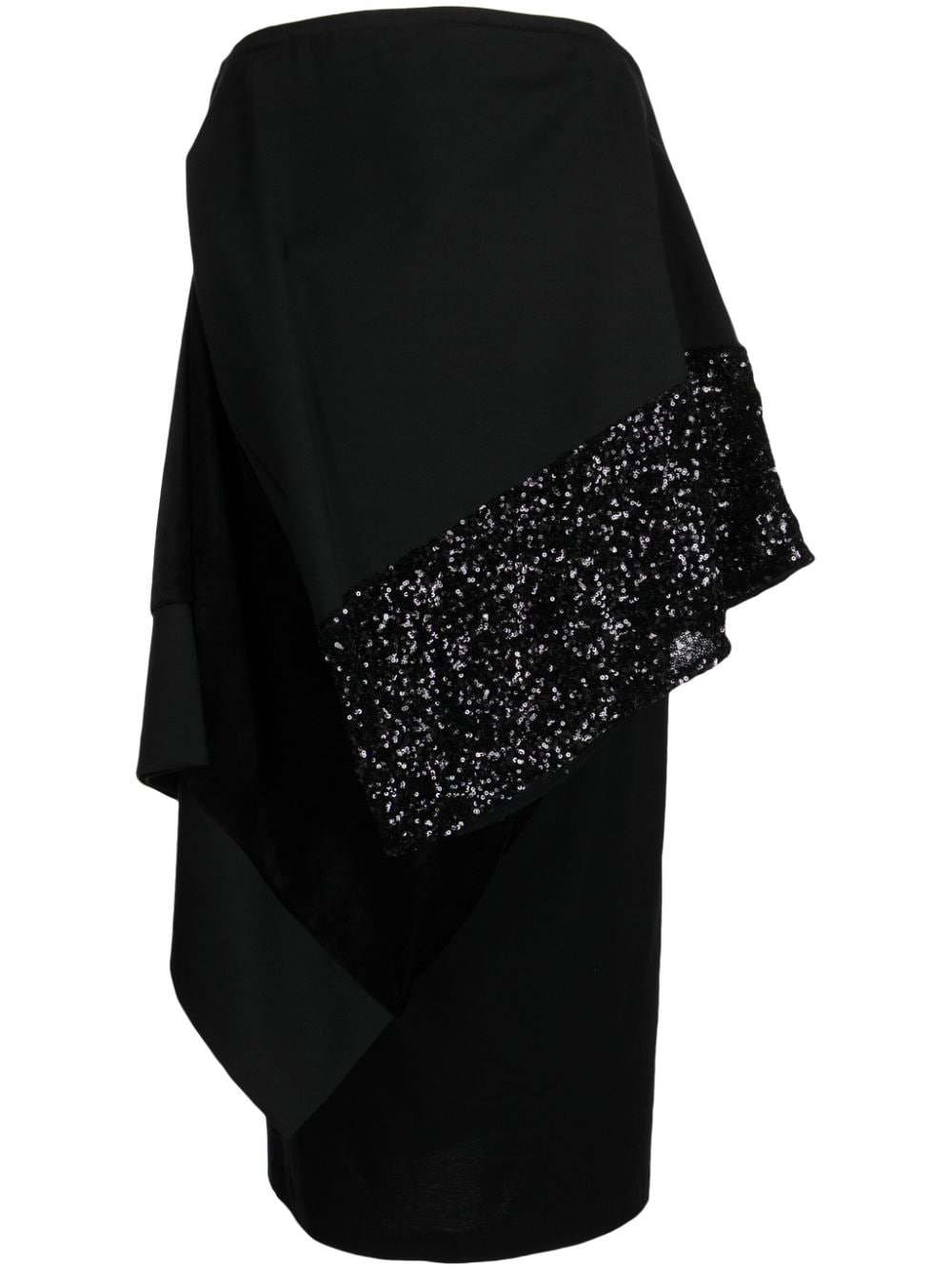 Undercover sequin-embellished layered dress - Black von Undercover