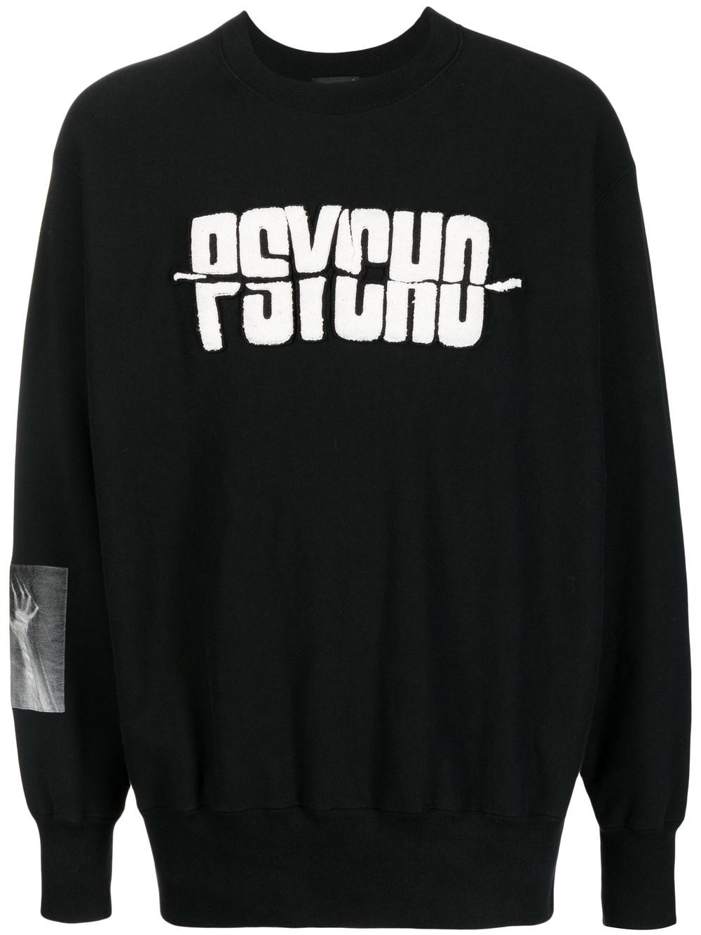 Undercover x Psycho appliqué crew-neck sweatshirt - Black von Undercover