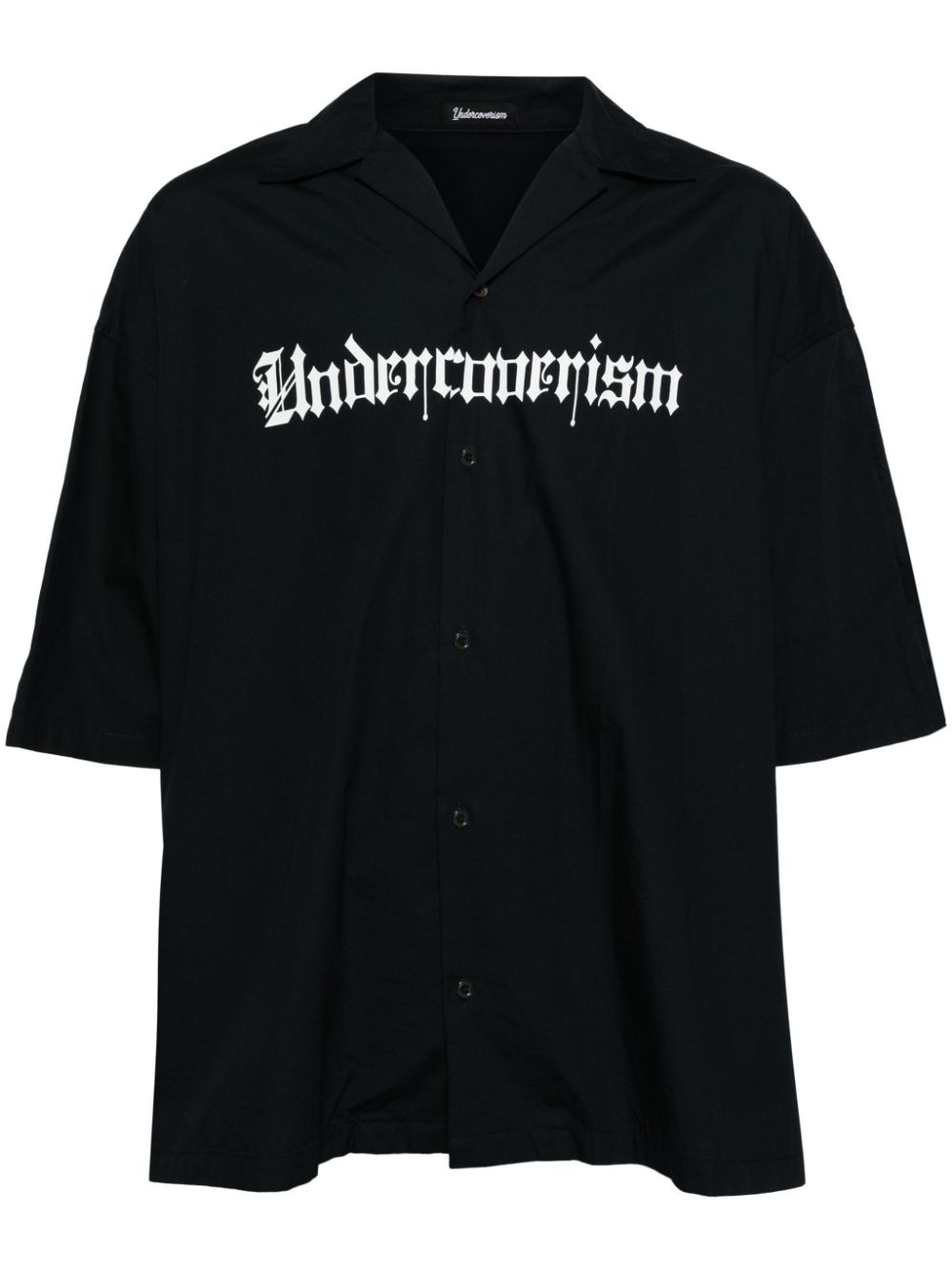 Undercoverism logo-print cotton shirt - Blue von Undercoverism