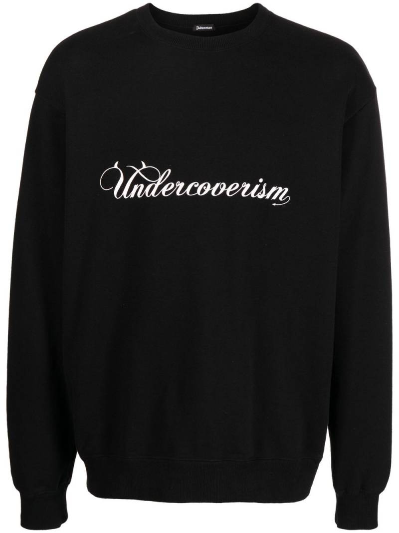 Undercoverism logo-print cotton sweater - Black von Undercoverism