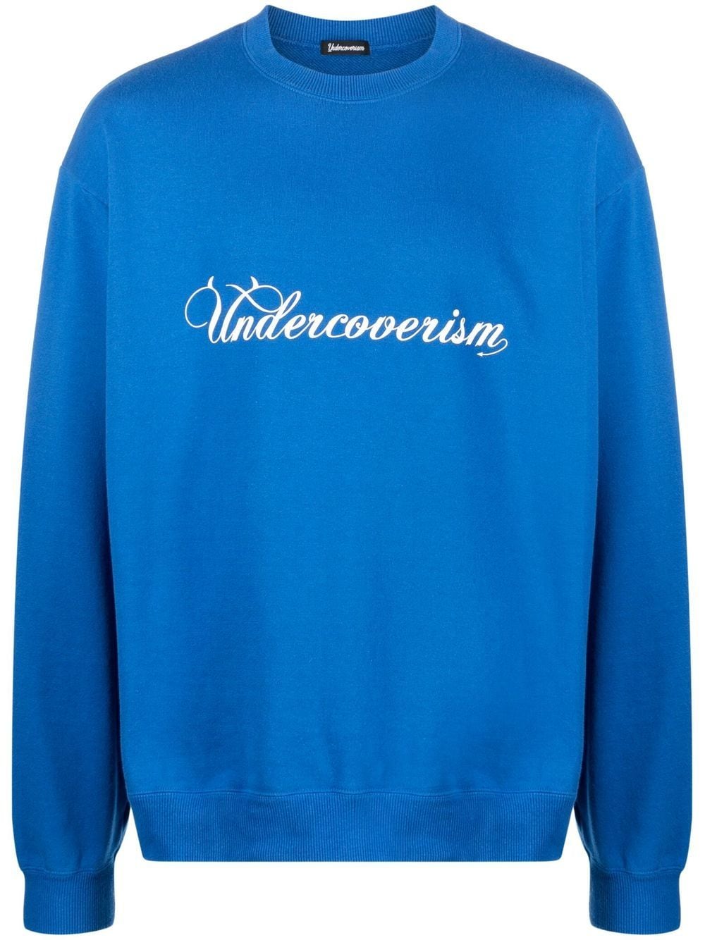 Undercoverism logo-print cotton sweater - Blue von Undercoverism