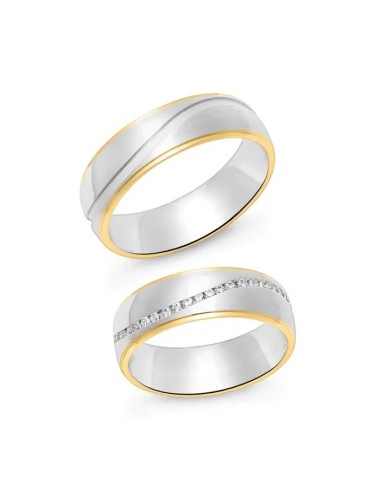 Hochzeitsringe Eterna Glow aus Sterlingsilber, teilvergoldet - Eheringe Hochzeitsringe Eterna Glow aus Sterlingsilber, teilvergoldet - Eheringe