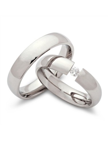 Elegante Eheringe Erelion Edelstahl mit Gravur - Eheringe