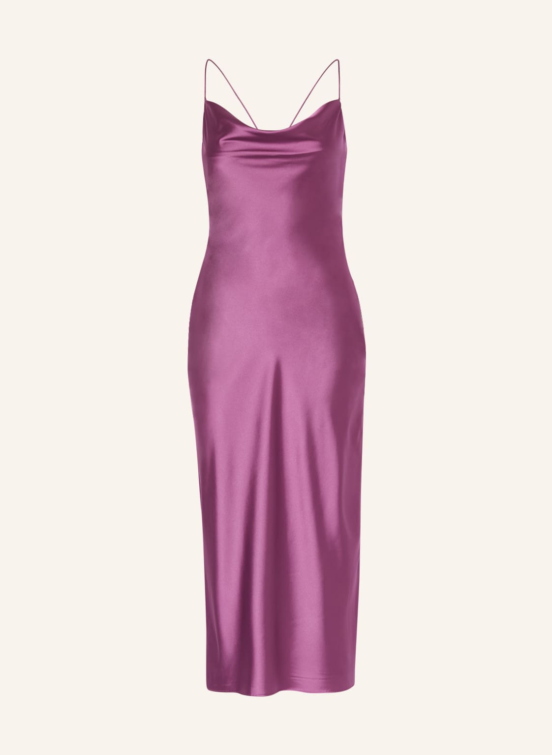 Unique Cocktailkleid Aus Satin lila von Unique