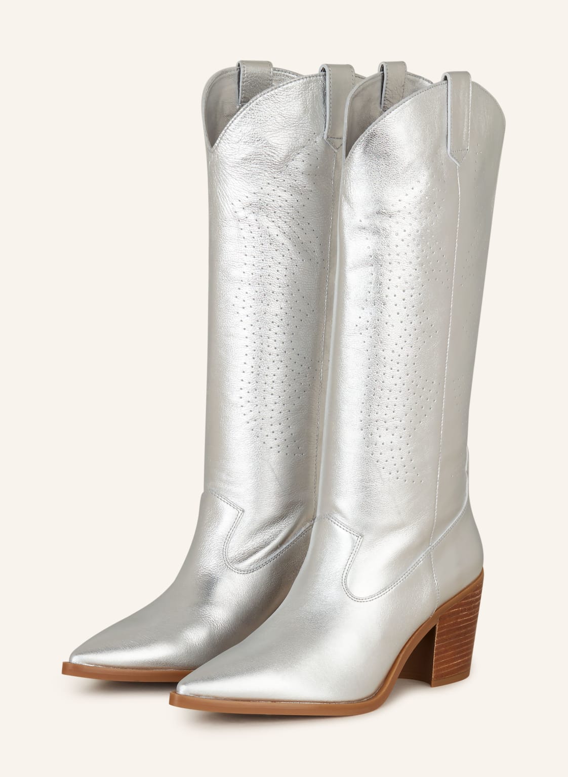 Unisa Cowboy Boots Malone silber von Unisa