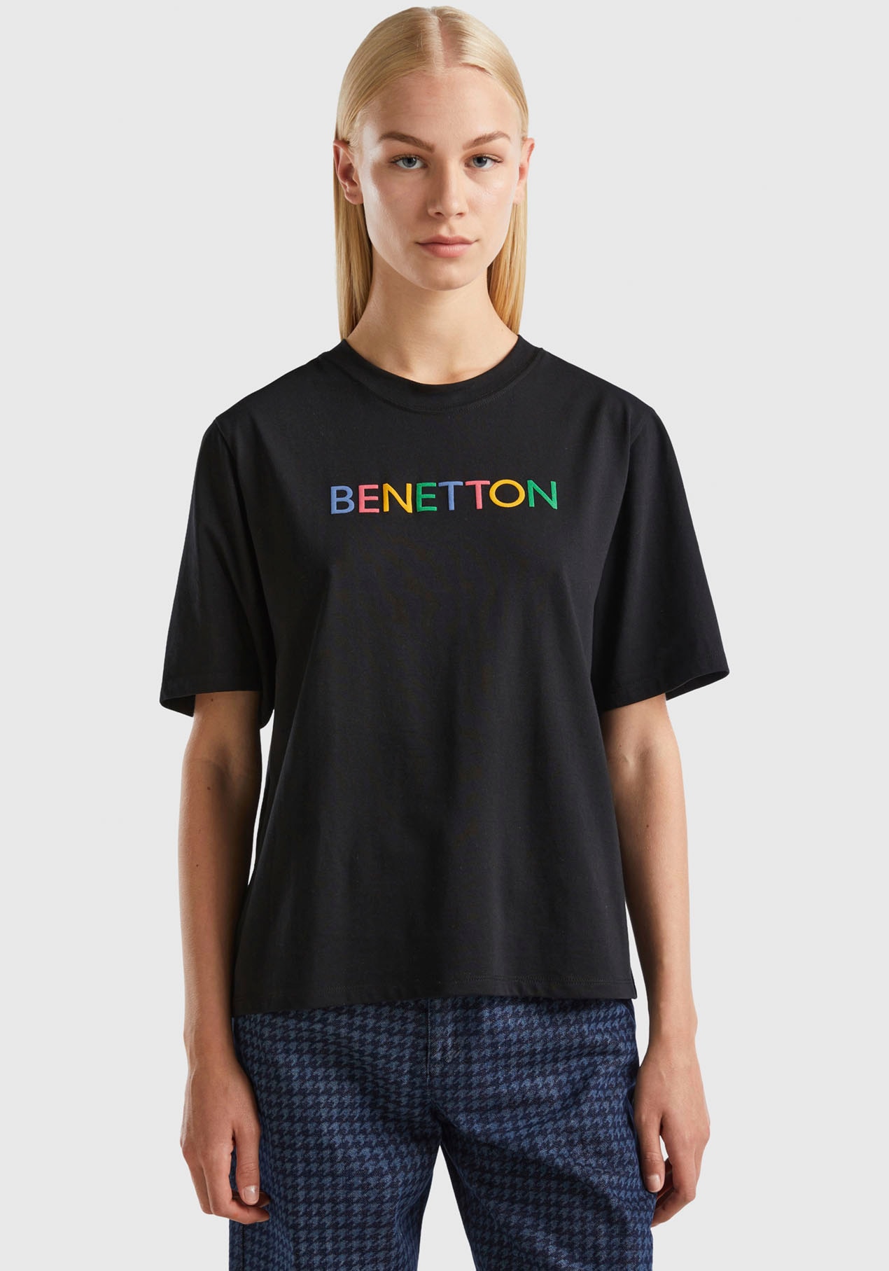 United Colors of Benetton T-Shirt, mit Label-Schriftzug vorne von United Colors of Benetton