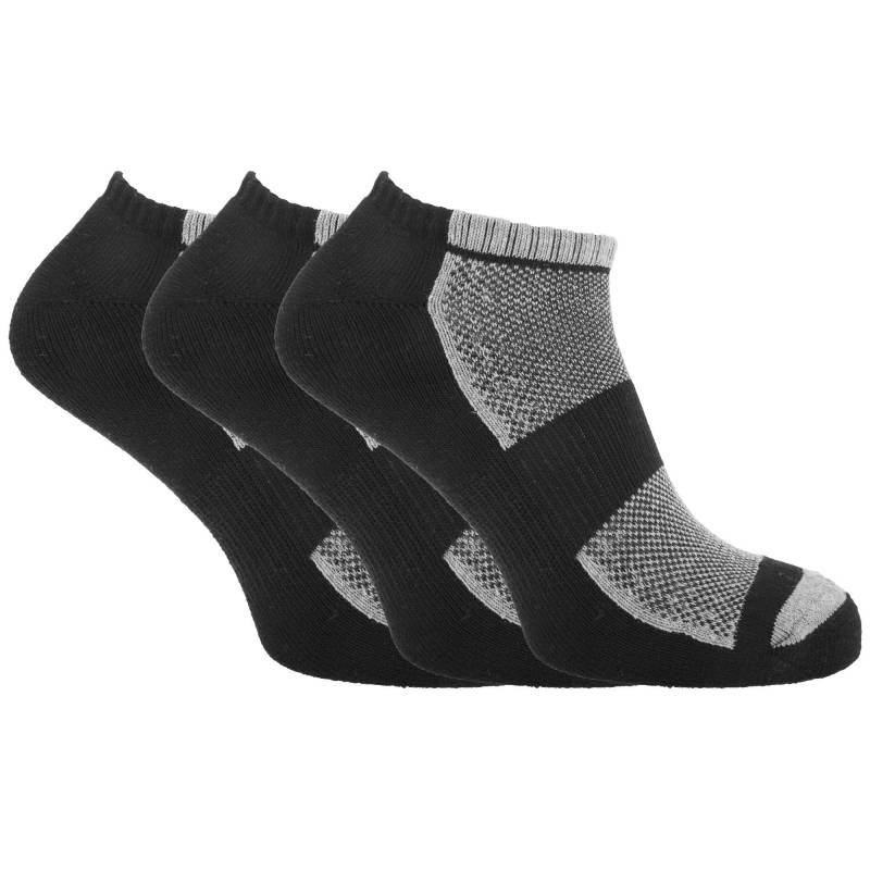 Füßlinge Sneakersocken Mit Hohem Baumwollanteil, 3erpack Herren Schwarz 41/46 von Universal Textiles