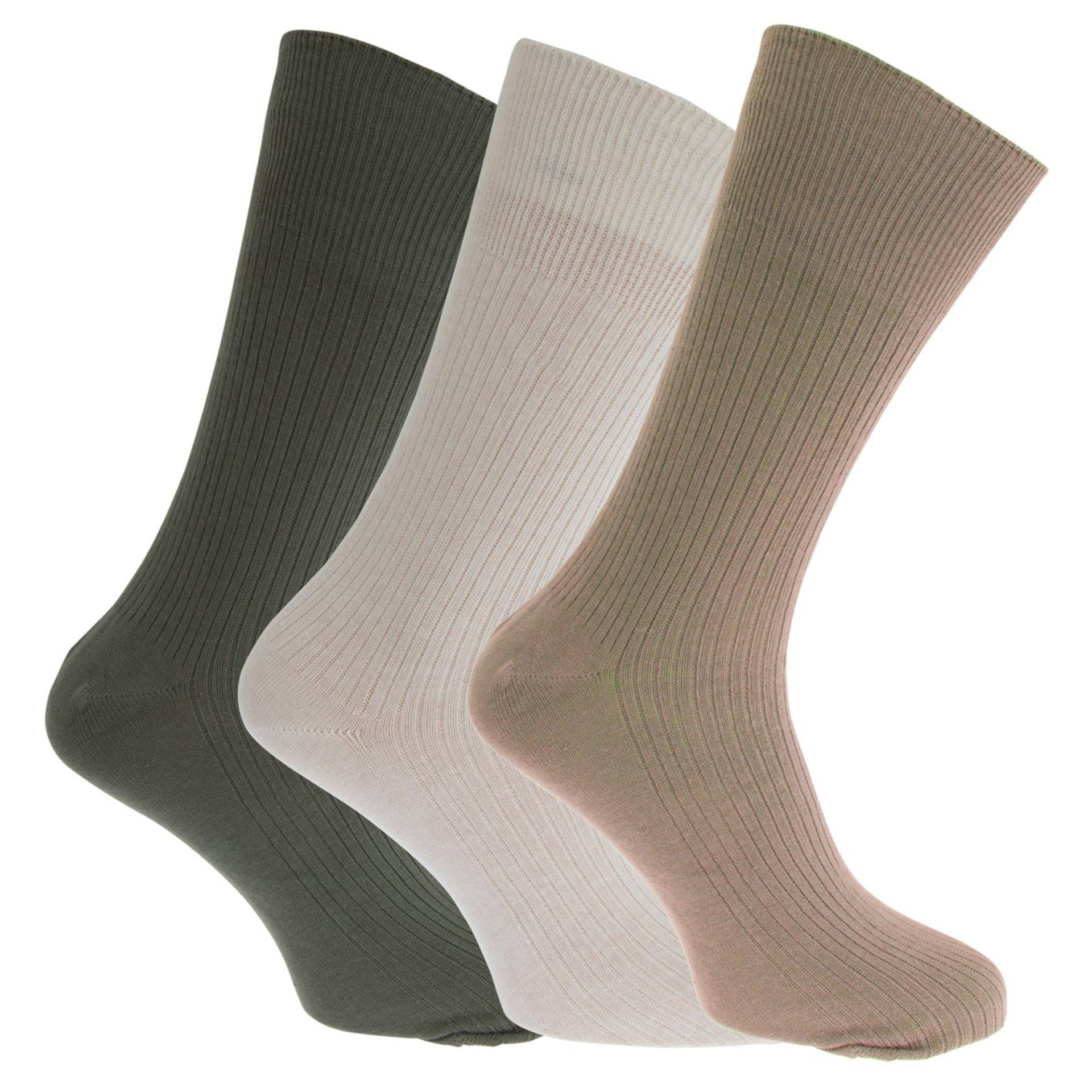 Big Foot Diabetiker Socken (3 Paar) Herren Multicolor 39-43 von Universal Textiles