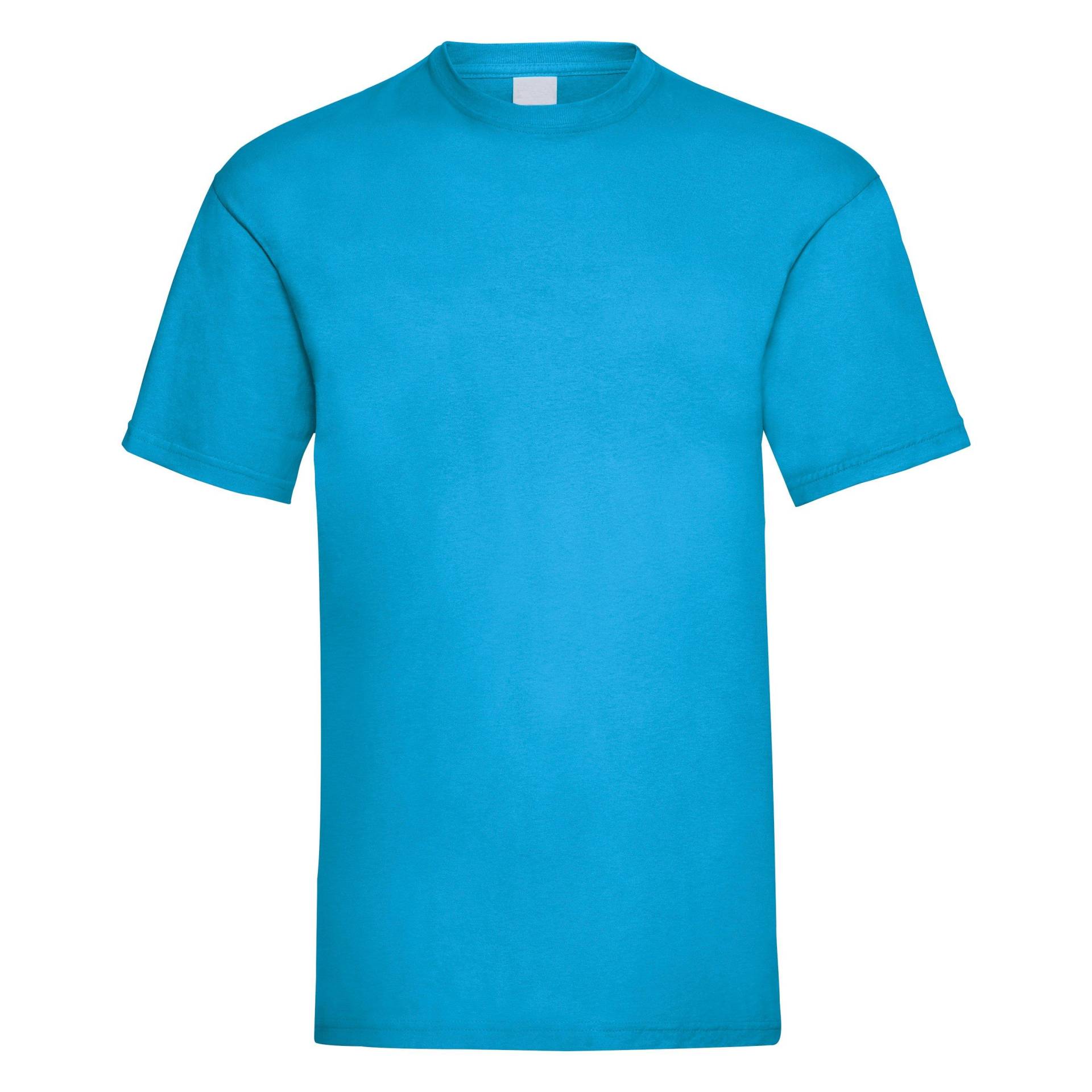 Value Kurzarm Freizeit Tshirt Herren Cyan-Blau L von Universal Textiles