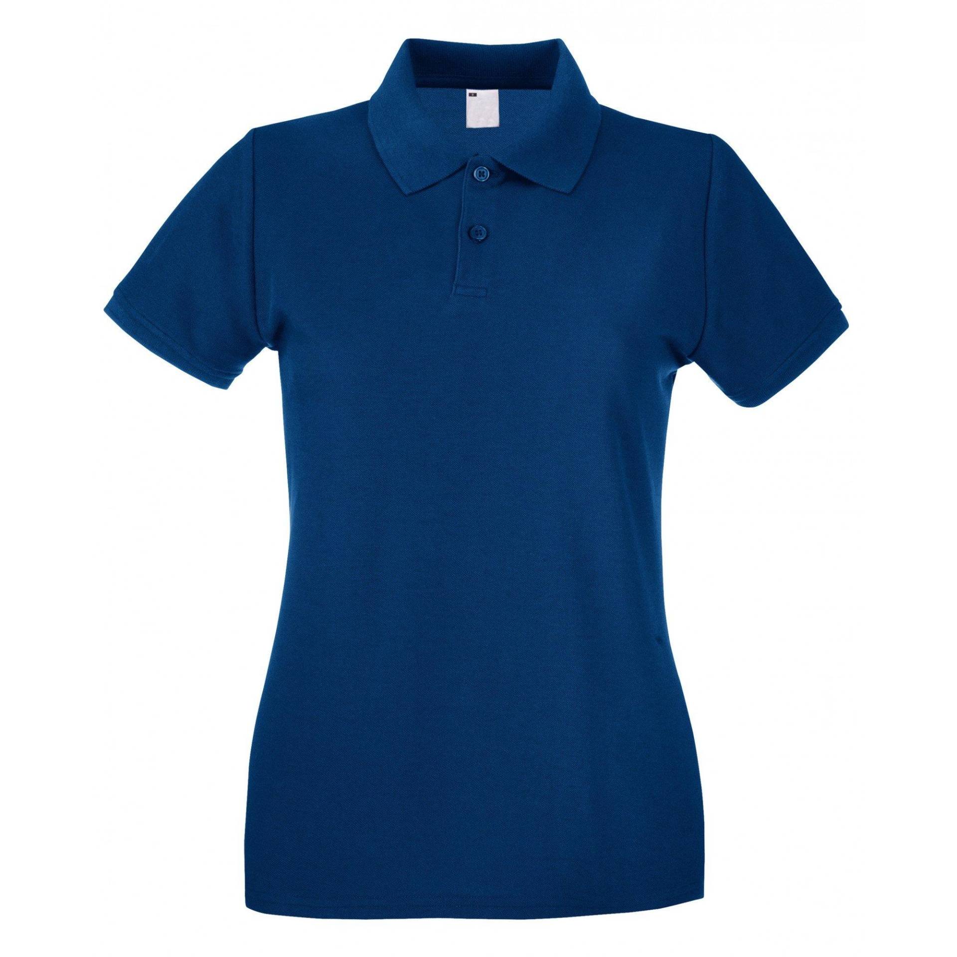 Poloshirt, Figurbetont, Kurzärmlig Damen Marine L von Universal Textiles