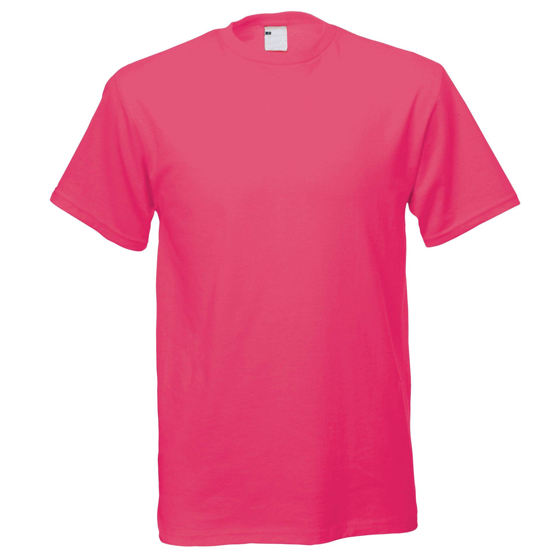 Kurzarm Freizeit Tshirt Herren Pink L von Universal Textiles