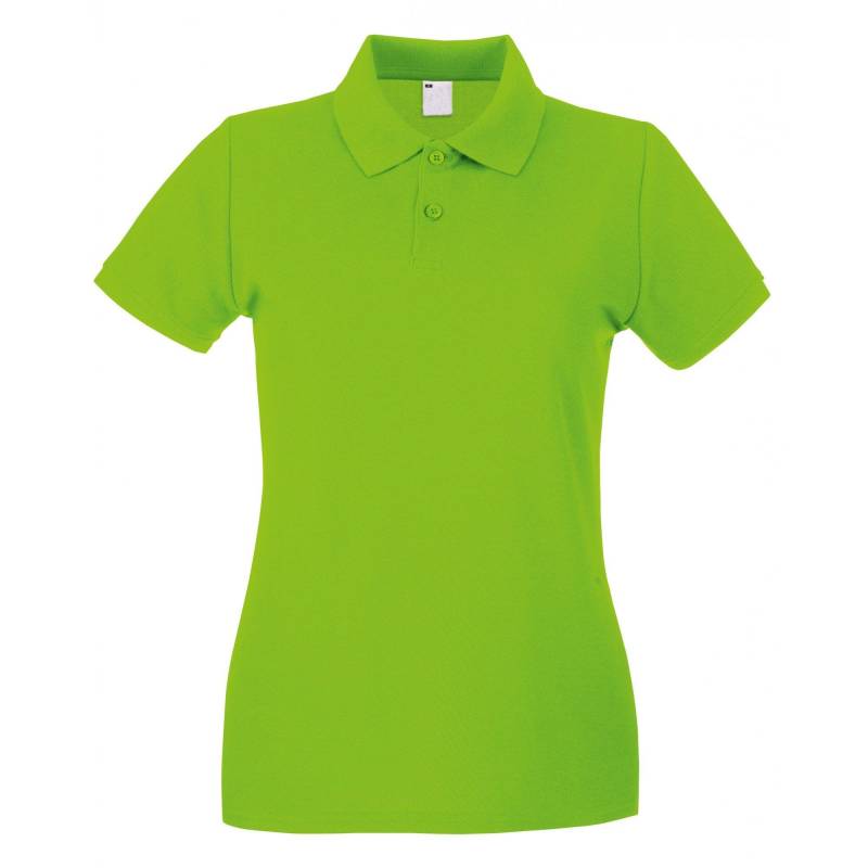 Poloshirt, Figurbetont, Kurzärmlig Damen Limettengrün L von Universal Textiles