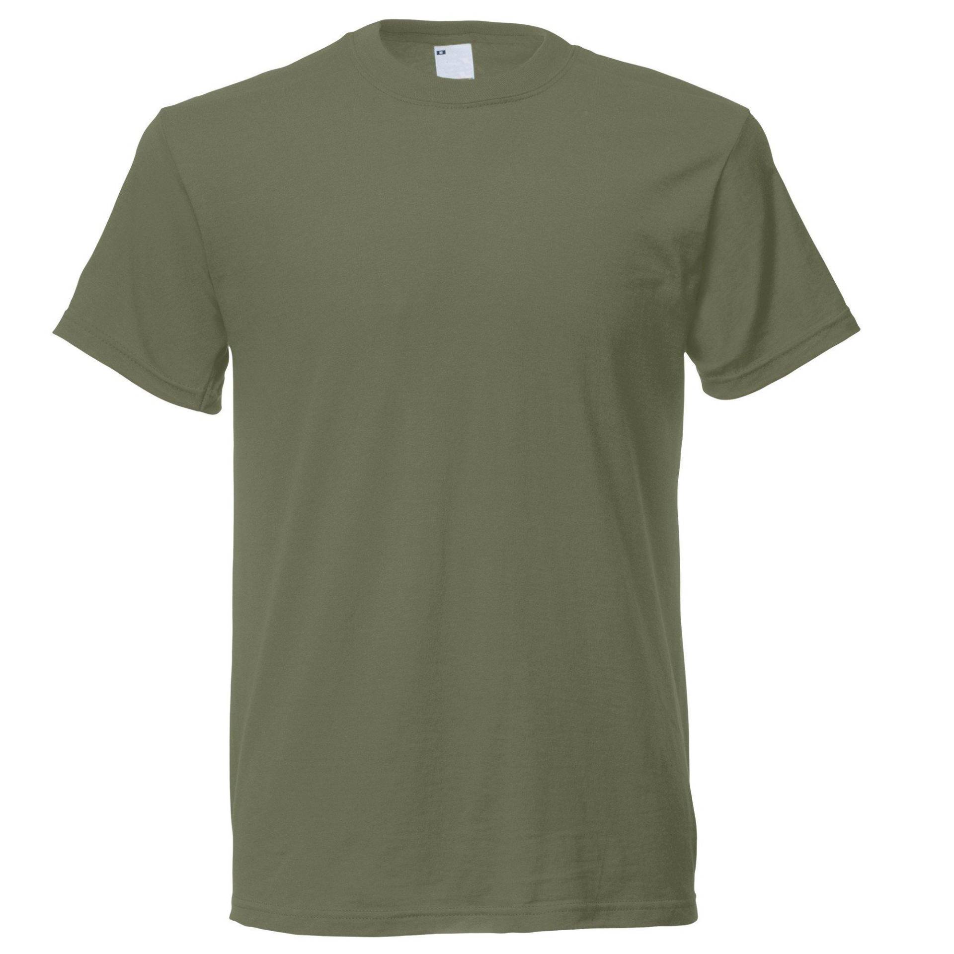 Kurzarm Freizeit Tshirt Herren Olivegrün M von Universal Textiles