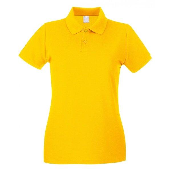 Poloshirt, Figurbetont, Kurzärmlig Damen Gold M von Universal Textiles