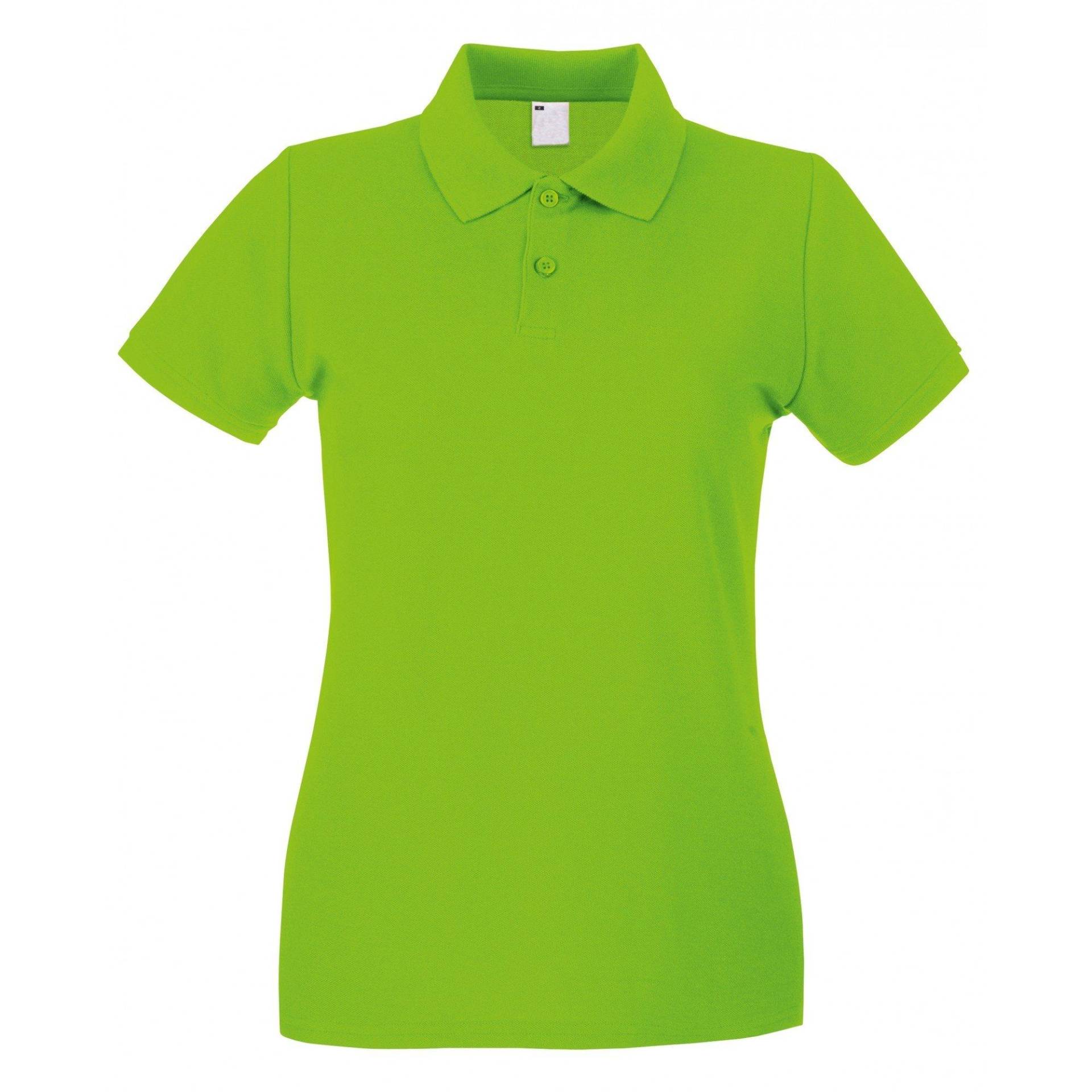Poloshirt, Figurbetont, Kurzärmlig Damen Limettengrün M von Universal Textiles