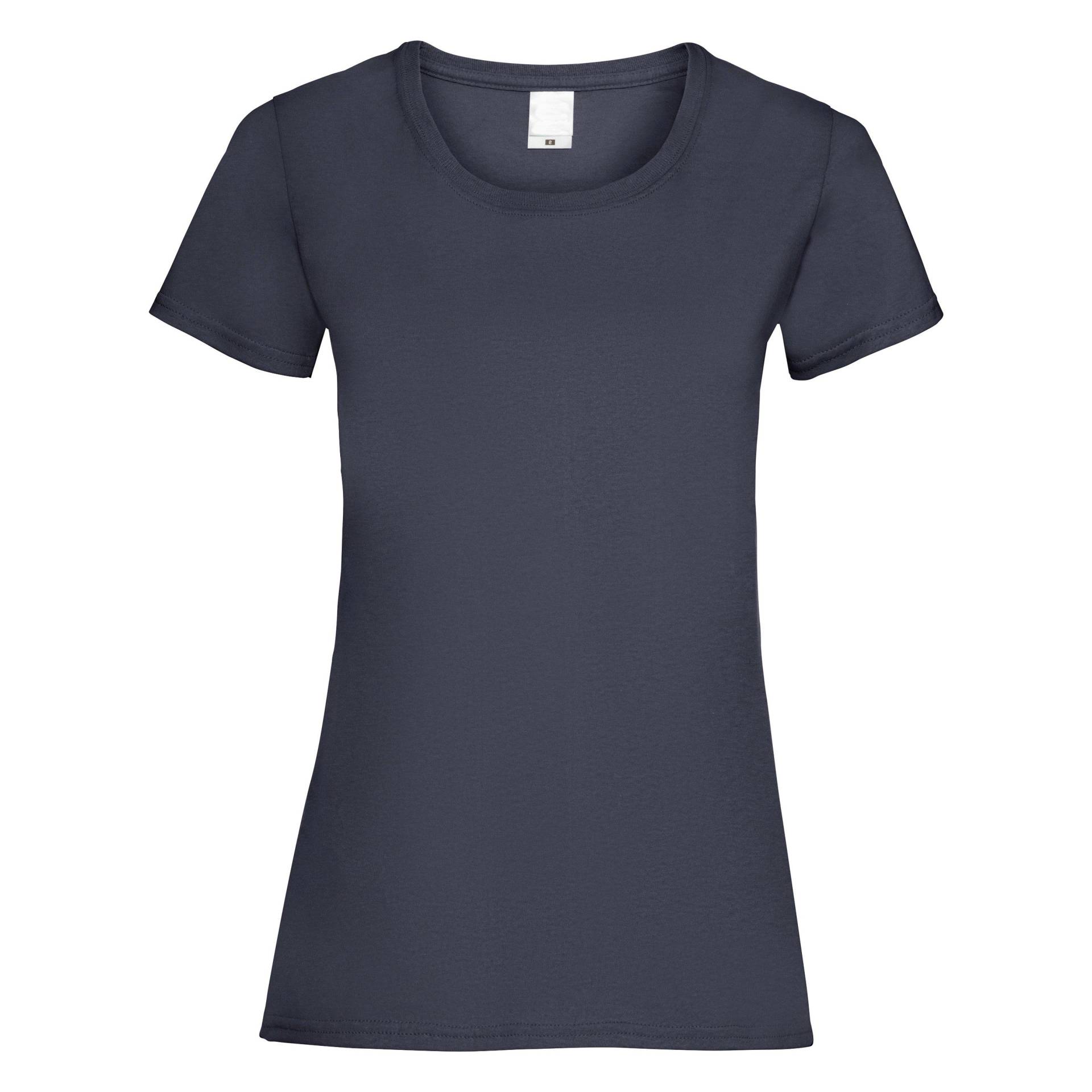 Value Fitted Kurzarm Freizeit Tshirt Damen Mitternachtsblau M von Universal Textiles